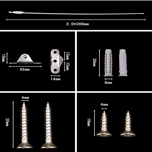 6Pack-Furniture Wall Anchor, Metal Furniture Anti-Tip Device, Used to Protect The Safety of Children and Pets, Furniture Fixtures to Prevent Furniture from Falling
