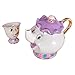 YOFXZGR Juego de tetera y vasos de té de la Bella y la Bestia, diseño de Mrs. Potts