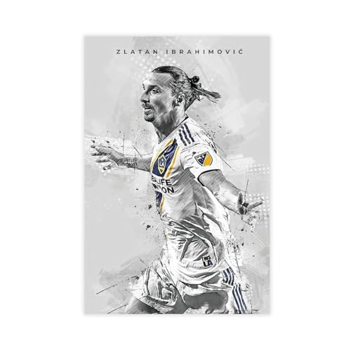 Poster Zlatan Ibrahimovic sans cadre idée cadeau anniversaire pour fan de foot 50x75