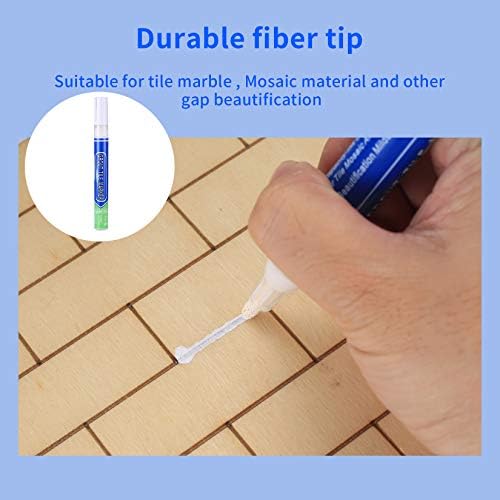 5 Pcs Grout Pen White, White Grouting Tiles Pens, Tile Grout Reviver Pens, Grout Restorer Marker Repair Pens for Wall Lines Floor Tile Gap - White
