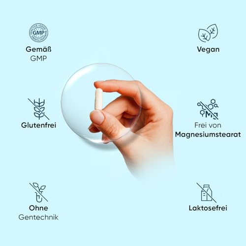 Magnesium Komplex 4 in 1-400mg Elementares Magnesium & 90mg Leucin pro Portion - 3 Monate Vorrat - 1700mg von Magnesium Bisglycinat, Citrat, Malat, Taurat - 180 vegane Kapseln - WeightWorld