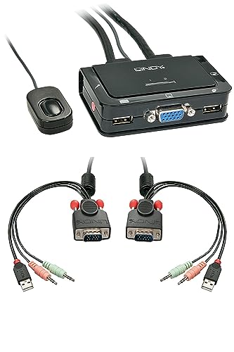 LINDY Switch KVM VGA USB Audio 2 Ports, ...