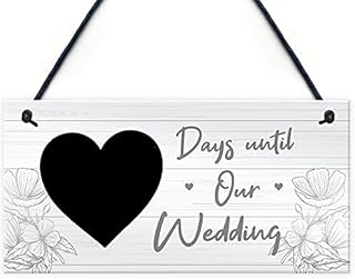 RED OCEAN Wedding Countdown Chalkboard Hanging Decor Sign Novelty Engagement Gifts