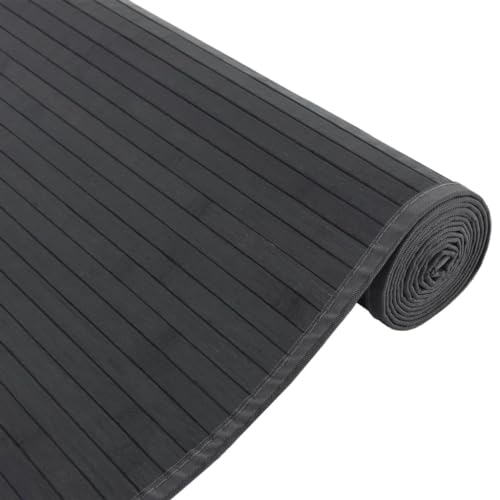 Tapis rectangulaire noir 80 x 1000 cm tapis bambou de grande longueur - 6