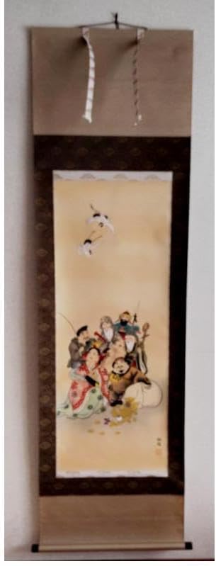 掛軸☆森 西鶴☆「七福神」良好! 掛軸☆森 西鶴☆「七福神」良好