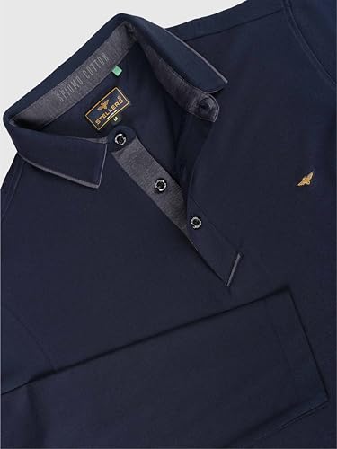 Image of STELLERS Men's Full Sleeve Polo T-Shirt | Premium Cotton | streatchable | Enzyme bio Washed | Feather Touch Feel | Sustainable