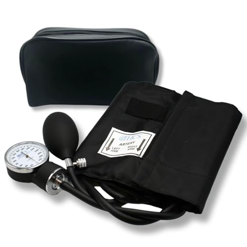 HCS Small Blood Pressure Cuff, Manual - Adult Small BP Cuffs - Manual Blood Pressure Cuff Arm Monitor - Aneroid Sphygmomanometer - Medical Grade, Home Use, Elderly Care - w/Carrying Case