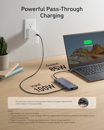 Anker USB-C Hub, 11-in-1 Docking Station Dual Monitor with 4K HDMI and DP - image 7