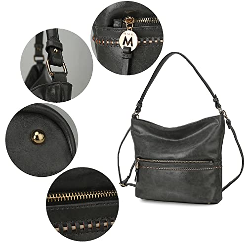 Image of MKF Collection Shoulder Bag for women Vegan Leather Hobo Bag Crossbody Bag purse by Mia K