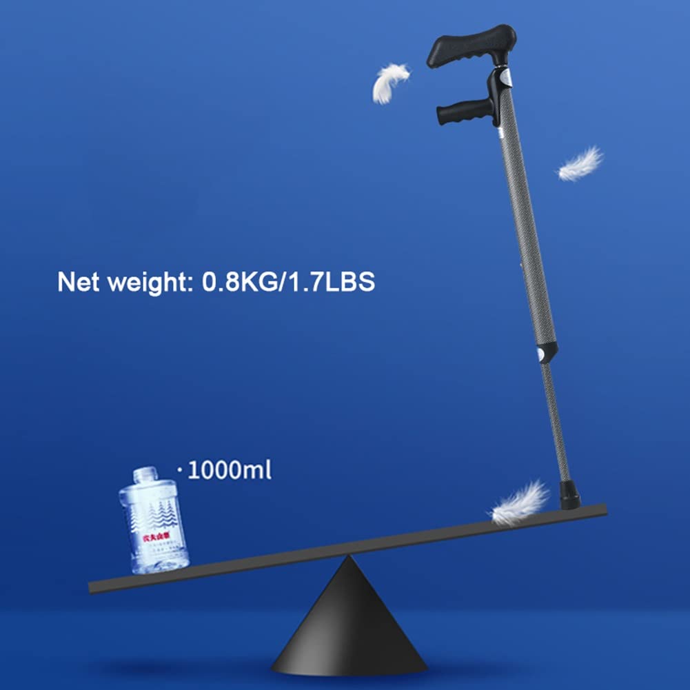 Kule pod pachami Regulowane dla dorosłych, medyczne laski do chodzenia, aluminiowe kule ergonomiczne, osoby starsze, osoby niepełnosprawne, odpowiednie do wzrostu 140-185 cm / 4
