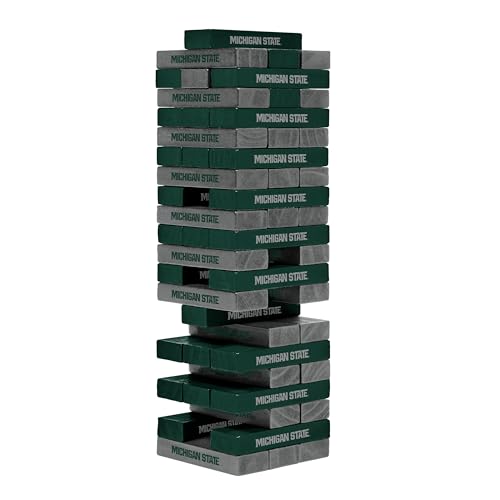 Wild Sports NCAA Michigan State Spartans Table Top Stackers 3" x 1" x .5", Team Color