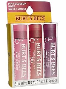 Burt’s Bees Tinted Lip Balm, 3 Count (Pack of 1)