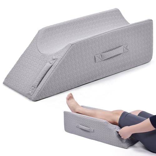 Shinnwa Leg Elevation Pillow Post Surgery Leg Pillow with Washable Cover and Handle, Leg Support Pillow for Injury Recovery&Pain Relief, Knee Pillow Leg Wedge Pillow for Sleeping – Grey