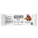 Genius Gourmet Protein Bar, Gluten Free Bars, Premium MCTs, Low Carb, Low Sugar (Chocolate Peanut Butter, 10 Count (Pack of 1))