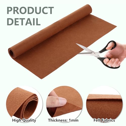 Feuille de feutre polyester marron pour décorations de Noël et DIY
