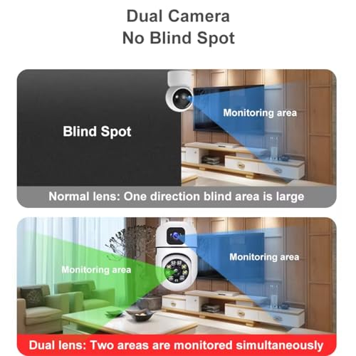 Image of Maizic Smarthome Dual Lens Mini Fox | 5+5MP WiFi CCTV Camera with PTZ & Fixed View | AI Motion Detection, Color Night Vision, 2-Way Audio, 360 Coverage, App Remote Access