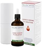 Soluzione di iodio Lugol 7% 100 ml | Formulazione liquida al 21% | Realizzato con il 7pour cento di iodio e il 14% ioduro di potassio | Test di terze parti | Heiltropfen®