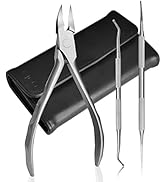 Eico Nagelzange & Eckenheber Pediküre Set - Fussnagelzange aus Edelstahl für starke Fußnägel - Ex...