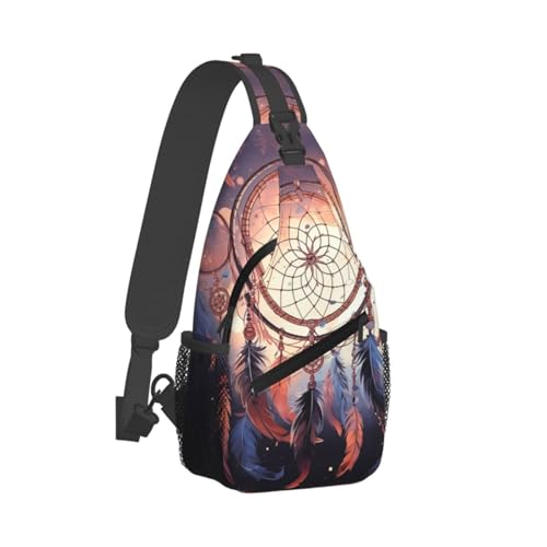 Mochila de sling Native American Dream Catcher Negra