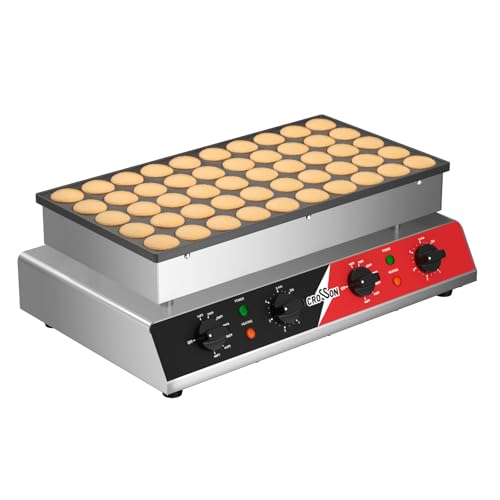 CROSSON Mini Pancake Maker, 50PCS 43mm Diameter Dutch Muffin Waffle