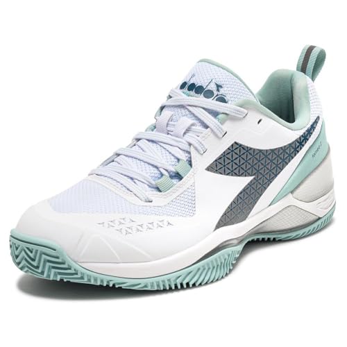 Diadora Womens Blushield Torneo 2 Clay Tennis Sneakers Shoes - Blue, White2