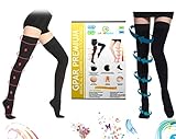 🧦⚽【Compresión graduada para la salud de las piernas】Los calcetines de compresión médica GPAR Premium Class II están especialmente diseñados para aplicar máxima presión en el tobillo y disminuir gradualmente hacia el muslo para promover el flujo sanguíneo de regreso al corazón. Con la compresión graduada, las arterias transportan sangre rica en oxígeno a los músculos de las piernas para que se relajen y permitan que sangre fluya libremente. Esto contribuye a una salud ósea energética saludable.