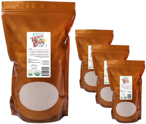 Organic Stone Ground Whole Wheat Einkorn Flour - 2lbs (Pack of 4)
