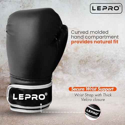 Image of LEPRO Boxing Kit, Punching Bag Set, Hanging Boxing Bag Kickboxing Bag with Boxing Gloves & Chain, Adult Boxing Set for 15+ Years, for Karate Muay Thai Kick Taekwondo Training (30 Inch, Black)