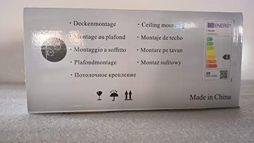 Goeco Lampa Sufitowa LED, Nowoczesna Lampa Sufitowa 20W 2200LM, Żyrandol do Sypialni, Lampa Sufitowa do Sypialni Kuchnia Łazienka, Średnica 25cm, Ściemnialna 3000K / 4500K / 6500K