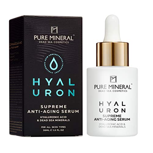Pure Mineral Hyaluronic Acid Serum with Dead Sea Minerals Anti-Aging & Anti-Wrinkle Regulates Hydration & Firmines Skin