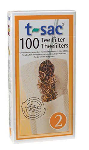 T-Sac Tea Filter Bags, Disposable Tea Infuser, Number 2-Size, 2 to 4-Cup Capacity, Set of 400 by T-Sac