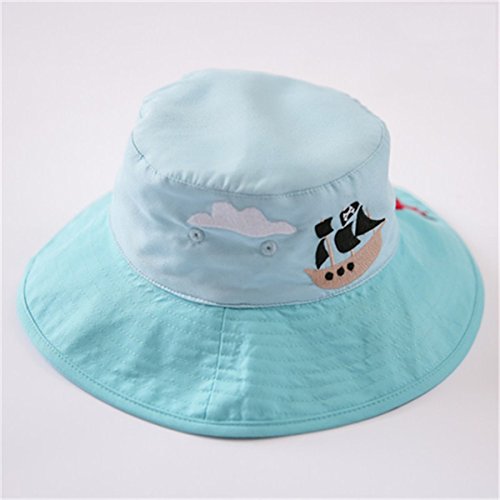 Baby Sun Hat Kids Toddler Pirate Crab Sun Protection Bucket Breathable Cotton Hat with Chin Strap4