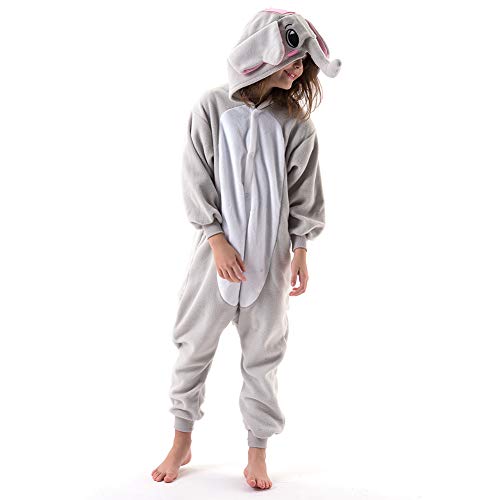 Beauty Shine Kids Onesies Unisex Child Animal Costume Halloween Cosplay Pajamas (Gray Elephant, 4T) #TOP1