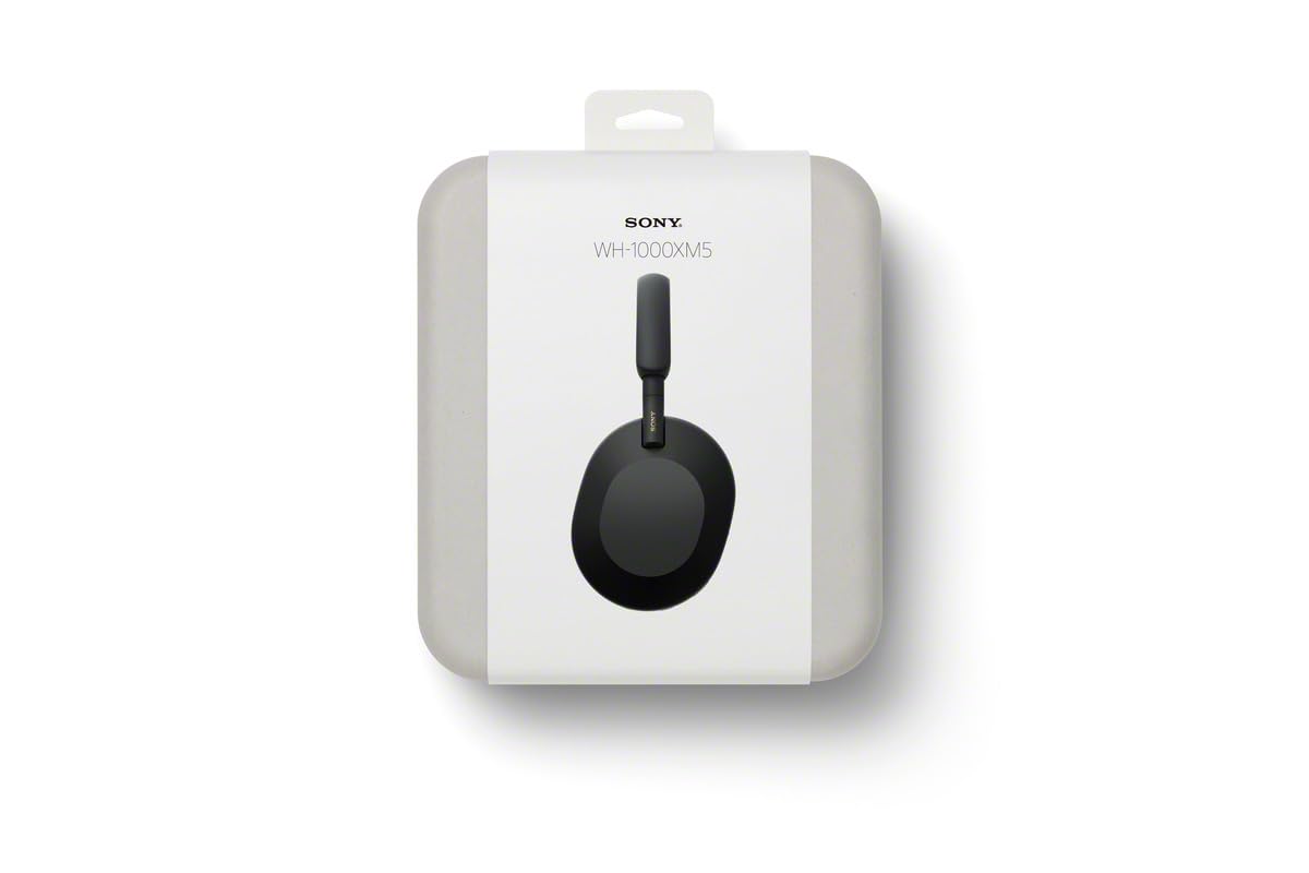 Sony WH-1000XM5 Kabellose Over-Ear Kopfhörer, aktives Noise Cancelling auf Premium Level mit Spatial 3D Audio, Transparenzmodus, bis zu 30 Std. Akkulaufzeit, Bluetooth, Schwarz