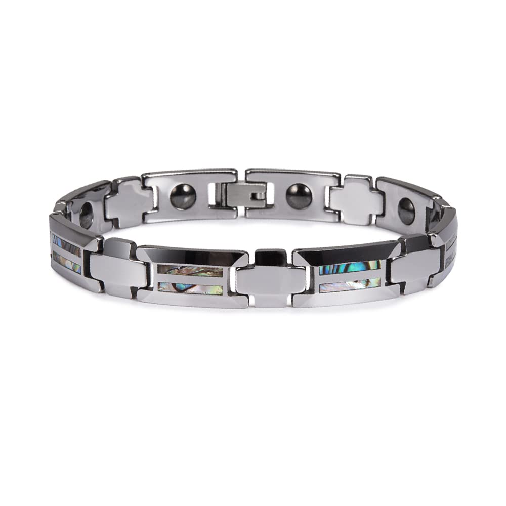 YSJNGF Charm-Armband Arthritis 10 mm Keramikarmband Männlich Schwarz Armband Homme Shell Gesundheit Energie Hämatit Magnetarmband Geschenk Geschenk (Farbe: 20 cm Keramik)