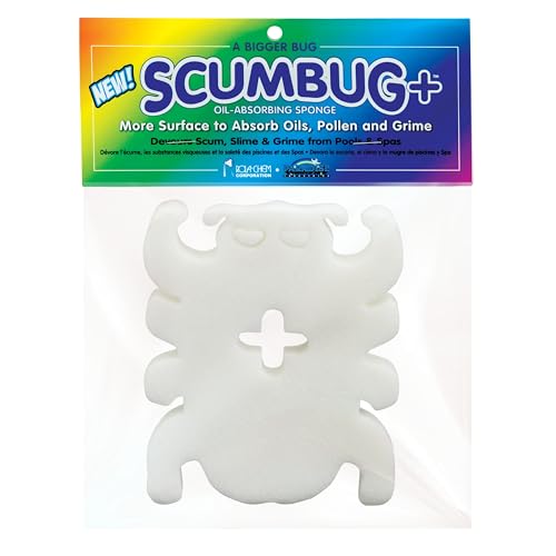 Scumbug+ Hot Tub Scum Absorber Oil Absorbing Sponges for Pools & Hot Tubs Extra Large Version Hot Tub Accessories for Adults Pool Scum Absorber & Cleaning Accessory