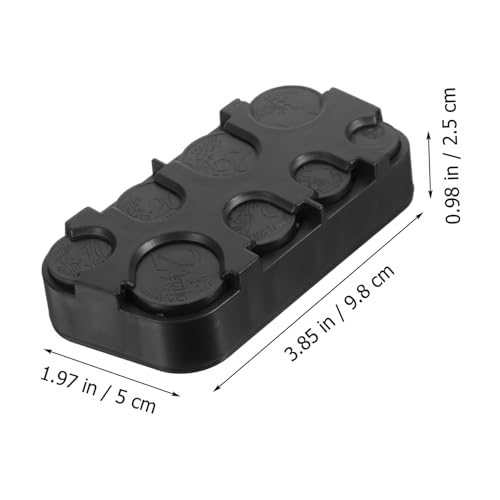 Caja plástica organizadora de monedas compacta negra miniatura 2