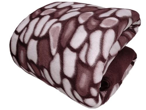 Image of Winter Soft Single Bed Warm Woolen Blend Fleece Blanket Cover | Quilt Cover | Razai Cover with Zipper, Size- 90 x 60 in, Color- Brown, Single Bed Size (90x60, Brown)