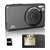 Digital Camera, Focusify Digital Point and Shoot Photography Camera with 56Mp Autofocus Anti-Shake 16X Zoom, 2.8Inch Screen with 32GB SD Card for Adults, Kids,Teens, Beginners