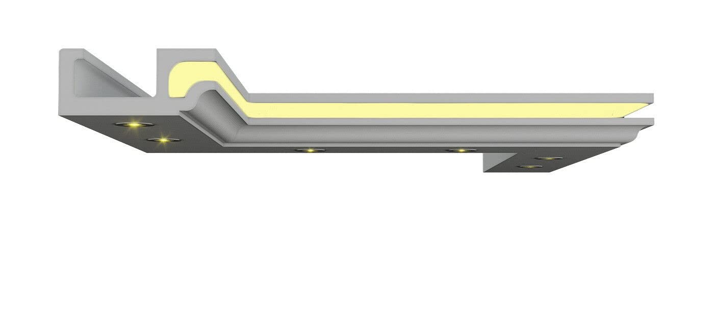 LED Leisten Indirekte Beleuchtung LED Lichtprofile Stuckleiste Styroporleisten 12 Meter BL 21