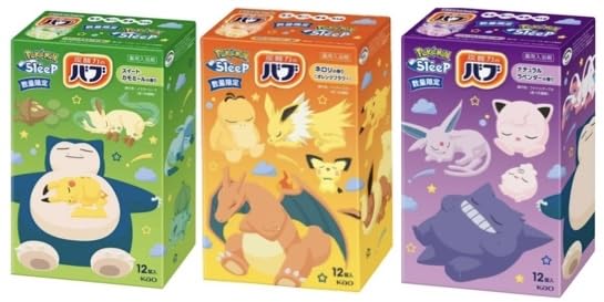 花王 バブ ポケモンスリープ入浴剤3色セット, スイートカモミール・ネロリ・ラベンダーの香り, 1箱12錠入×3