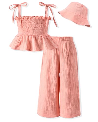 Image of Aalizzwell Toddler Girls Summer Outfit with Hat 1-5 Years
