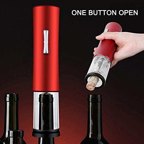 KKmoon Abridor de vinho elétrico, abridor de saca-rolhas elétrico automático e recarregável (aço ino