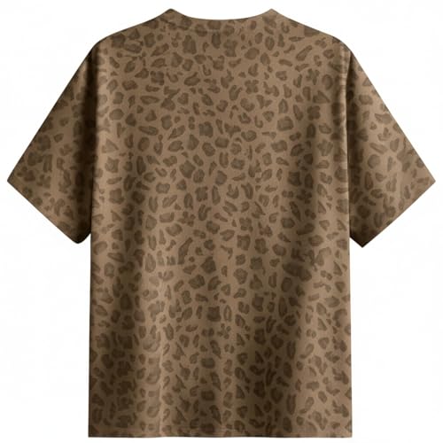 Image of Womens Camo Shirt Oversized Maple Leaf Short Sleeve T Shirts Tops