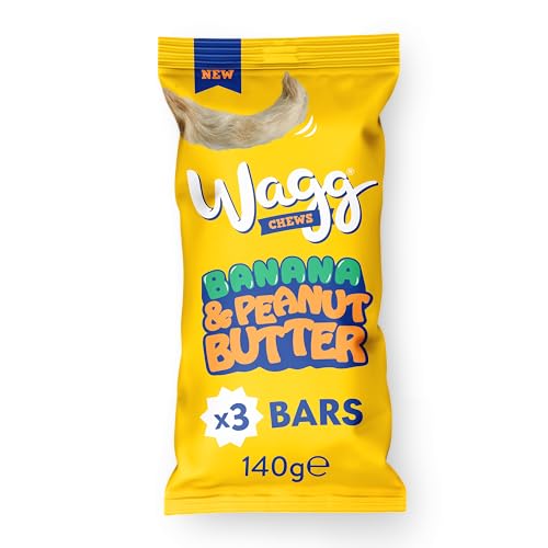 Wagg Chews Dog Treats Banana & Peanut Butter Bars 140G (Pack Of 11)