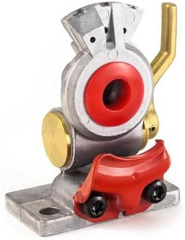 TRAMEC SLOAN 441071 Lever Style Shut Off Gladhand, Aluminum, Emergency, Red Poly Seal, 3/8 18 Port
