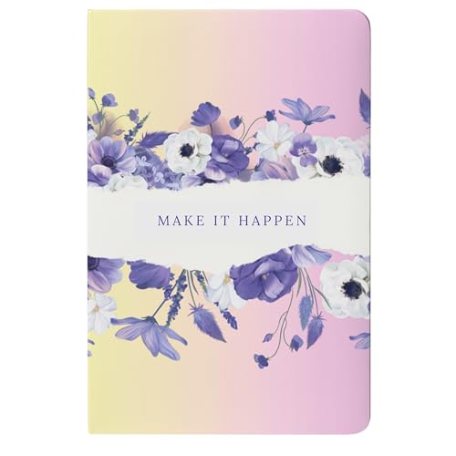Image of LAURET BLANC Ruled Notebook- A5 Size, 144 Lined Pages, 90 GSM, Paperback (Make It Happen)