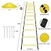 YEXEXINM Professional Agility Ladder Speed Training Equipment Set-20ft Agility Ladder,12 Soccer Cones, 4 Agility Hurdles, Running Parachute, Suitable for Soccer Football Basketball Training