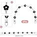 Ymapinc 2PCS Bag Chains for Handbags, Purse Chain Black Flower Crossbody Chain Bag Charms for Handbags Lobster Clasp Fastenings at Both Ends for DIY Metal Shoulder Cross Body Bag Hand Bag （36cm