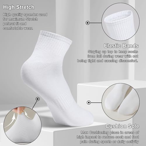 8-20 Pairs Mens Ankle Socks Athletic Running Low Cut Socks Men Performance Wicking Sport Sock3
